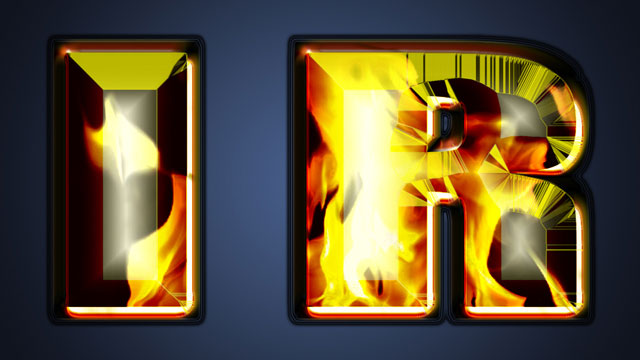 Photoshop CS7 Fiery Text Filter